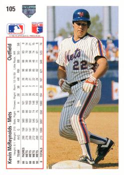 Kevin McReynolds  baseball card collectible - Main Image 2