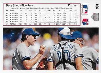 Dave Stieb  baseball card collectible - Main Image 2