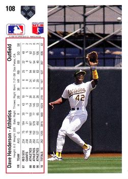 Dave Henderson  baseball card collectible - Main Image 2