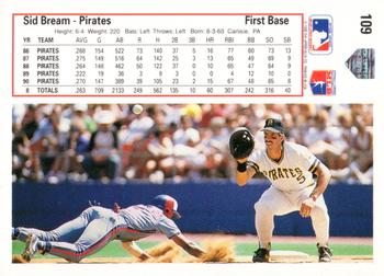 Sid Bream  baseball card collectible - Main Image 2