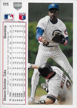 Shawon Dunston  baseball card collectible - Main Image 2