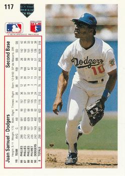 Juan Samuel  baseball card collectible - Main Image 2