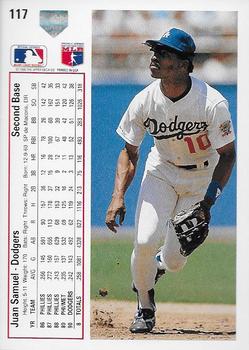 Juan Samuel  baseball card collectible - Main Image 2