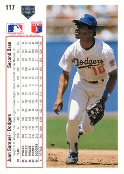 Juan Samuel  baseball card collectible - Main Image 2