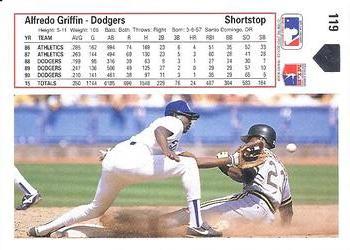 Alfredo Griffin  baseball card collectible - Main Image 2