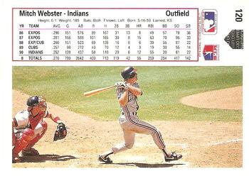 Mitch Webster  baseball card collectible - Main Image 2