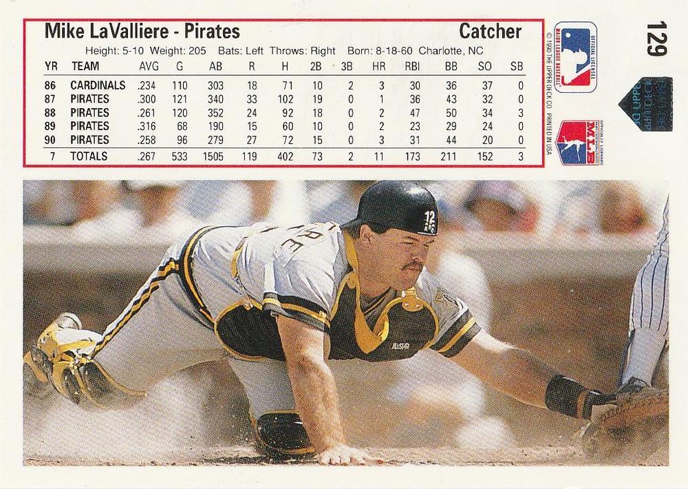 Mike LaValliere  baseball card collectible - Main Image 2