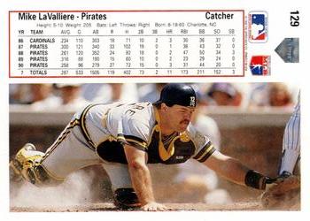 Mike LaValliere  baseball card collectible - Main Image 2