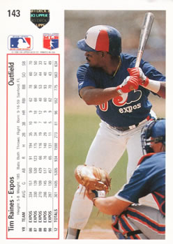Tim Raines  baseball card collectible - Main Image 2