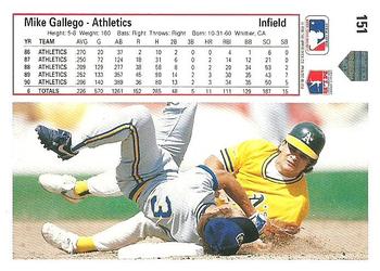 Mike Gallego  baseball card collectible - Main Image 2