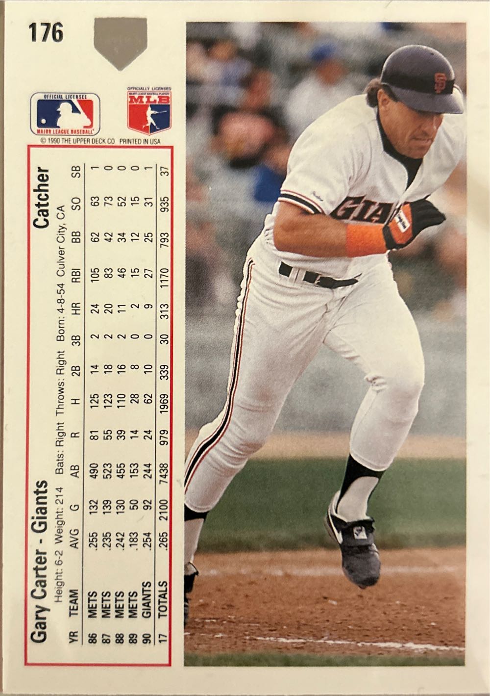 Gary Carter  baseball card collectible - Main Image 2