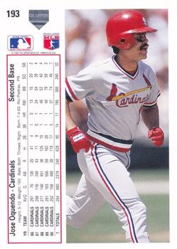 Jose Oquendo  baseball card collectible - Main Image 2