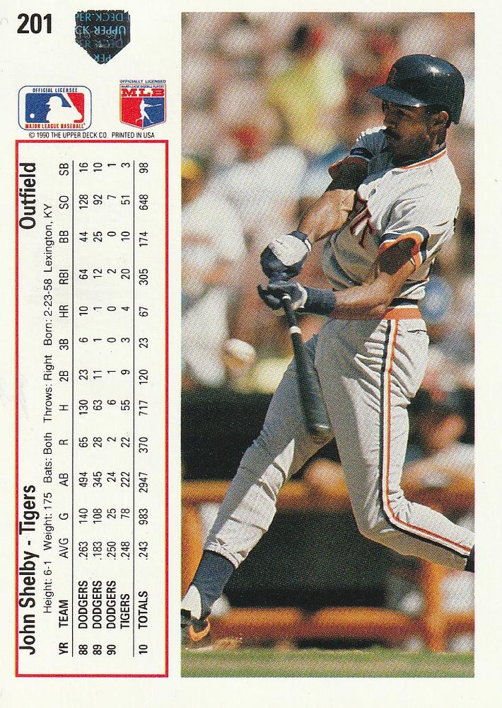 John Shelby  baseball card collectible - Main Image 2