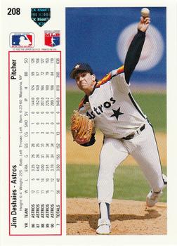 Jim Deshaies  baseball card collectible - Main Image 2