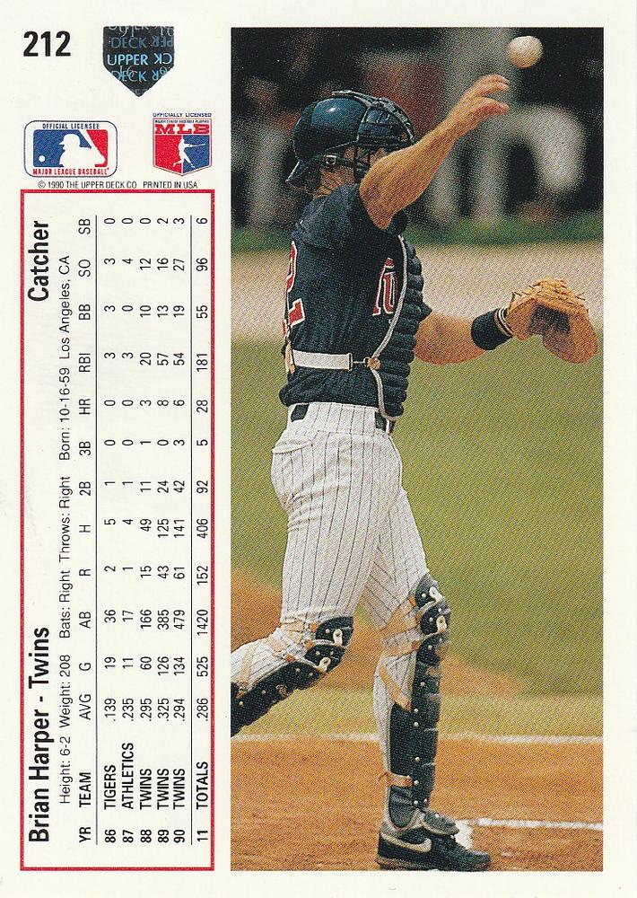 Brian Harper  baseball card collectible - Main Image 2