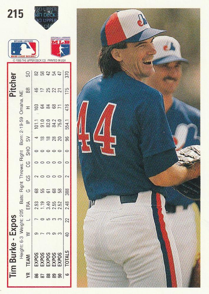 Tim Burke  baseball card collectible - Main Image 2