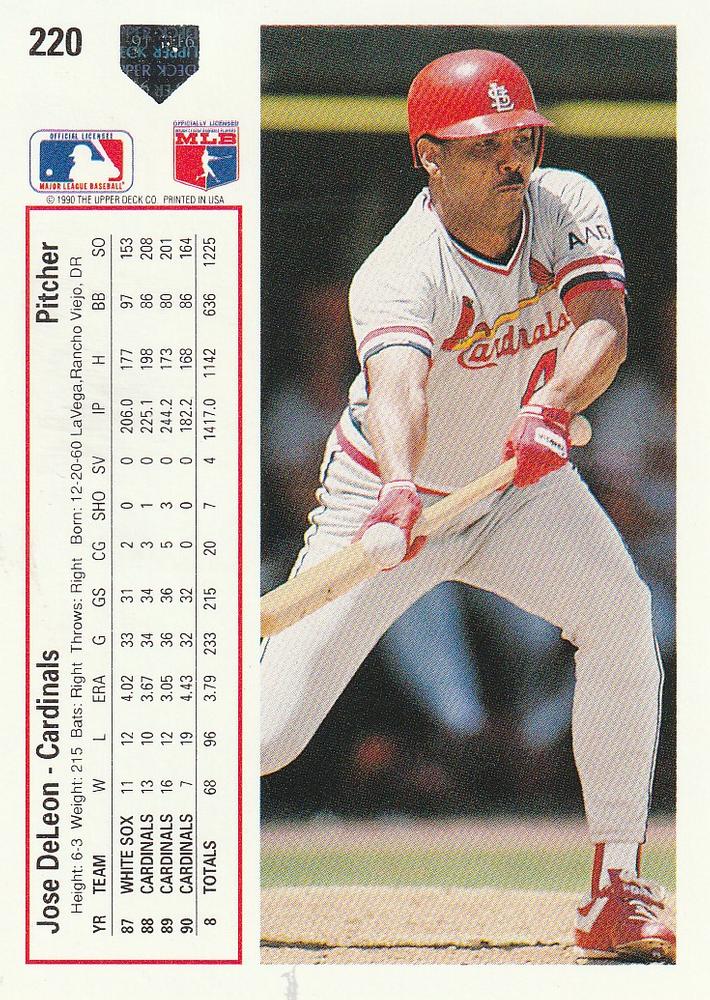 Jose DeLeon  baseball card collectible - Main Image 2