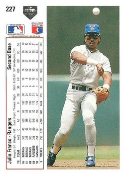 Julio Franco  baseball card collectible - Main Image 2