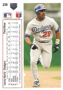 Lenny Harris  baseball card collectible - Main Image 2