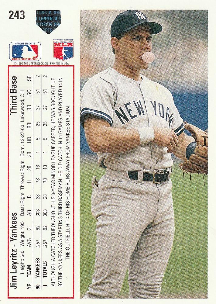 Jim Leyritz  baseball card collectible - Main Image 2