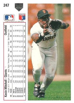 Kevin Mitchell  baseball card collectible - Main Image 2