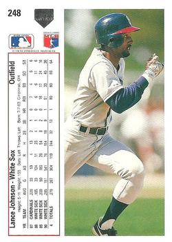 Lance Johnson  baseball card collectible - Main Image 2