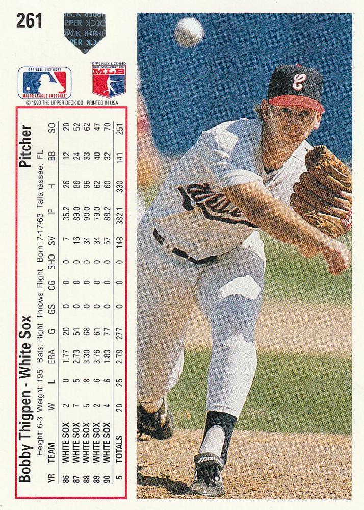 Bobby Thigpen  baseball card collectible - Main Image 2