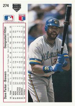 Dave Parker  baseball card collectible - Main Image 2