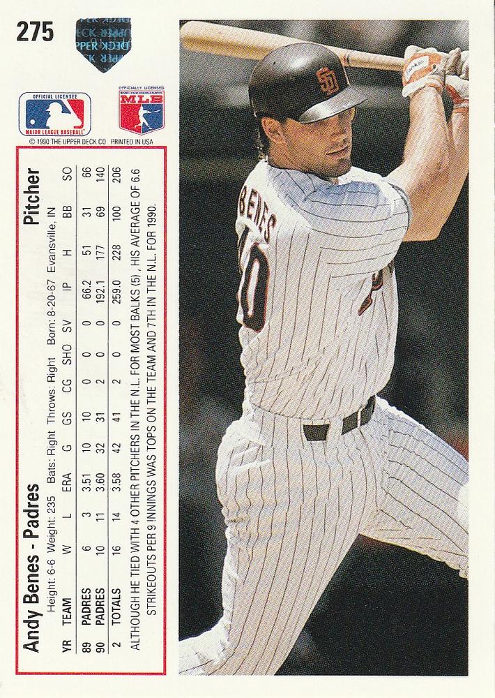 Andy Benes  baseball card collectible - Main Image 2