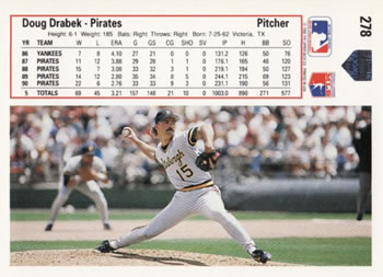 Doug Drabek  baseball card collectible - Main Image 2