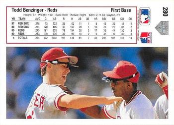 Todd Benzinger  baseball card collectible - Main Image 2