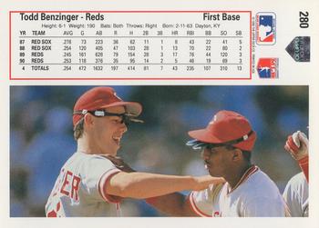 Todd Benzinger  baseball card collectible - Main Image 2