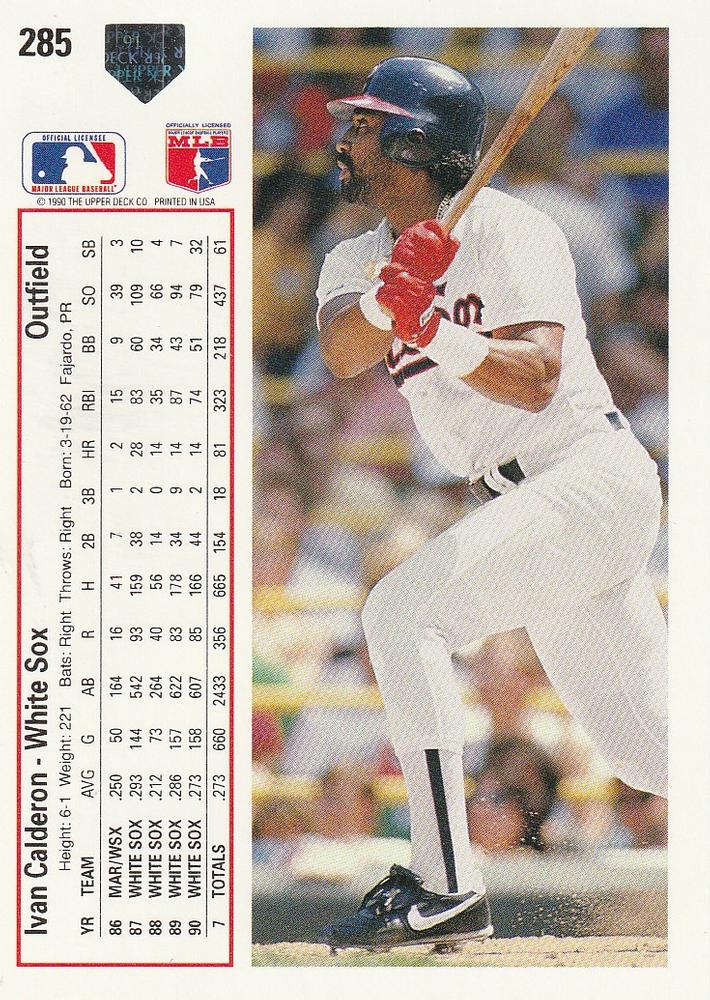 Ivan Calderon  baseball card collectible - Main Image 2