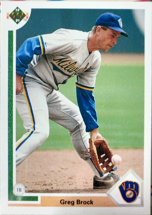 Greg Brock  baseball card collectible - Main Image 3
