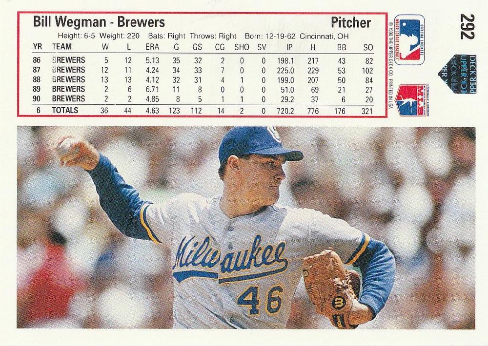 Bill Wegman  baseball card collectible - Main Image 2