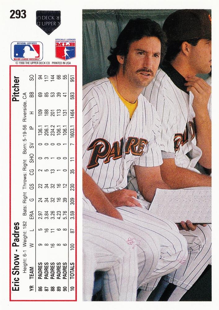 Eric Show  baseball card collectible - Main Image 2
