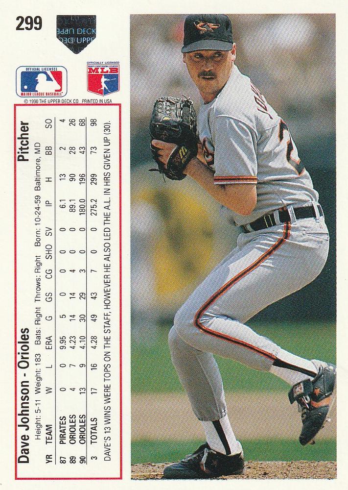 Dave Johnson  baseball card collectible - Main Image 2