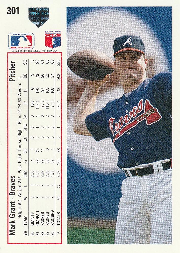 Mark Grant  baseball card collectible - Main Image 2