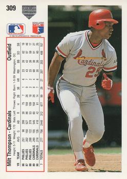 Milt Thompson  baseball card collectible - Main Image 2