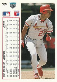 Milt Thompson  baseball card collectible - Main Image 2