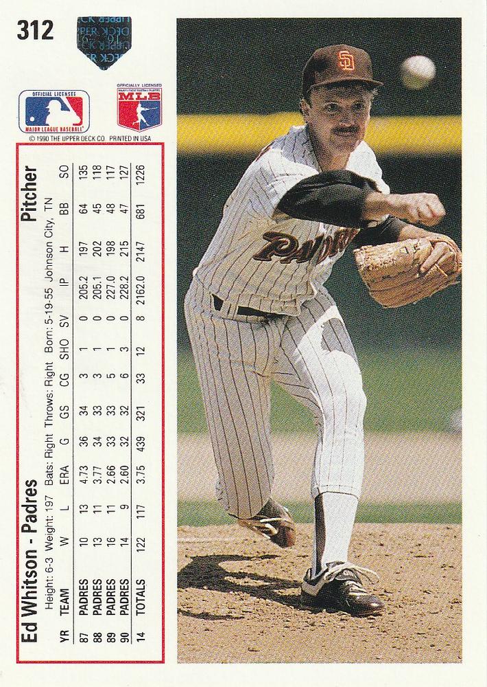 Ed Whitson  baseball card collectible - Main Image 2