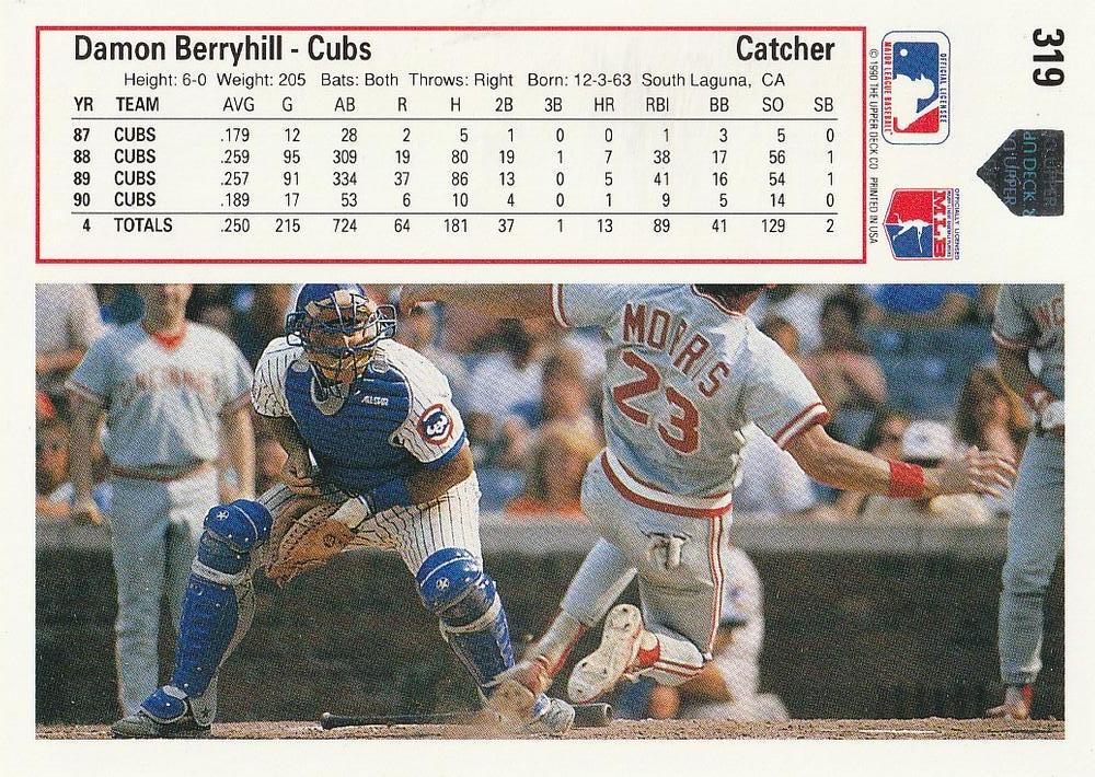 Damon Berryhill  baseball card collectible - Main Image 2