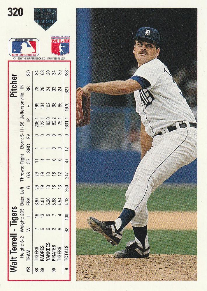 Walt Terrell  baseball card collectible - Main Image 2