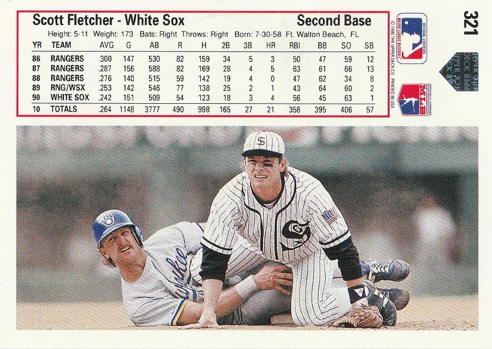 Scott Fletcher  baseball card collectible - Main Image 2