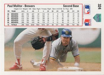Paul Molitor  baseball card collectible - Main Image 2