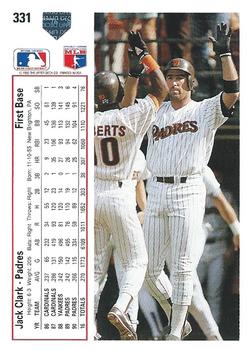 Jack Clark  baseball card collectible - Main Image 2