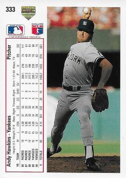 Andy Hawkins  baseball card collectible - Main Image 2