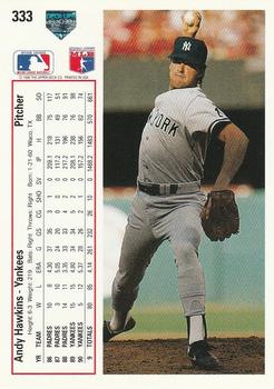 Andy Hawkins  baseball card collectible - Main Image 2