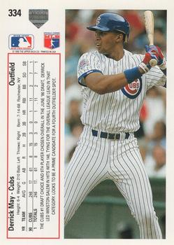 Derrick May  baseball card collectible - Main Image 2