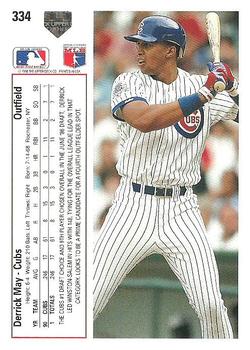 Derrick May  baseball card collectible - Main Image 2